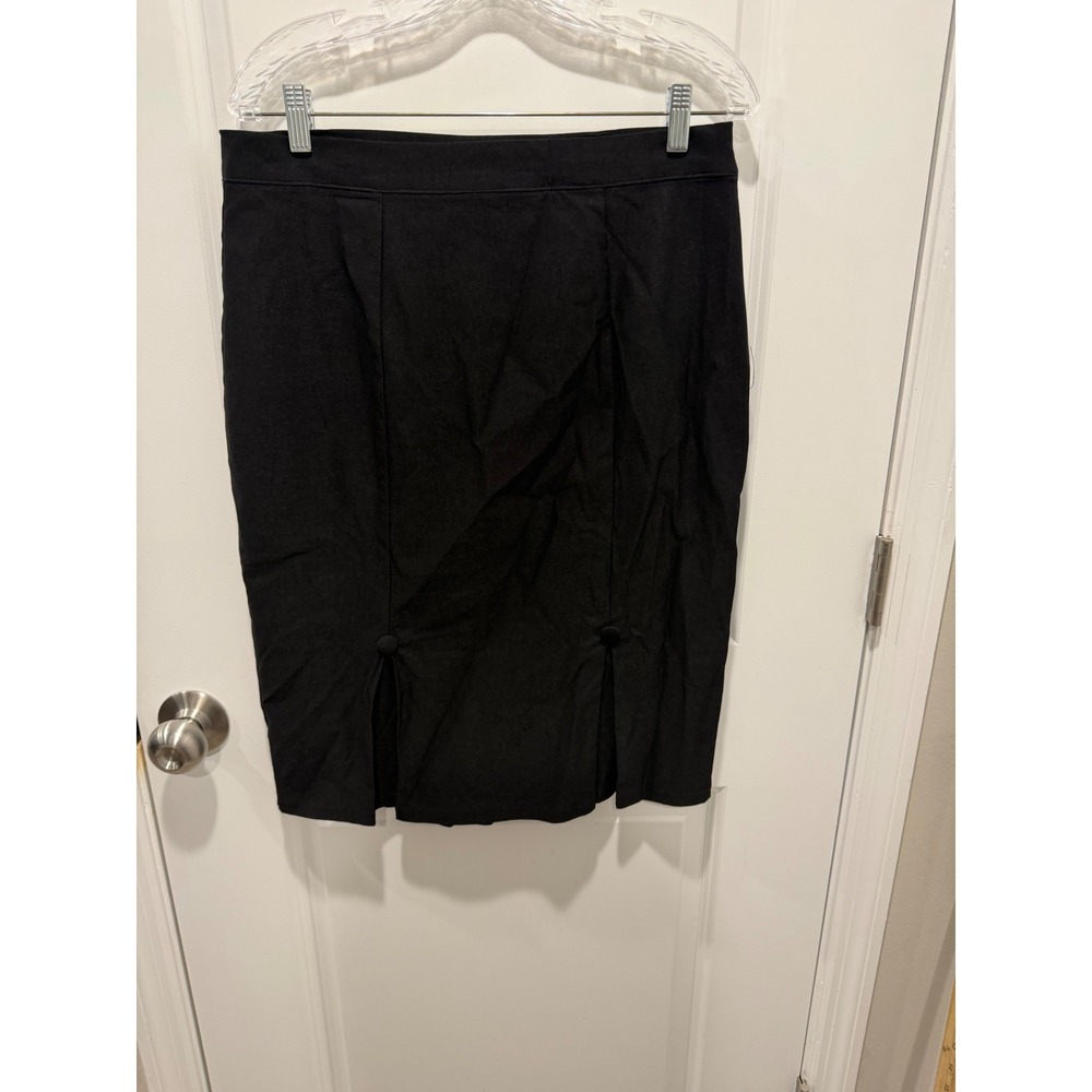 Voodoo Vixen Womens Pencil Skirt Double Front Slits Black XXL NWOT